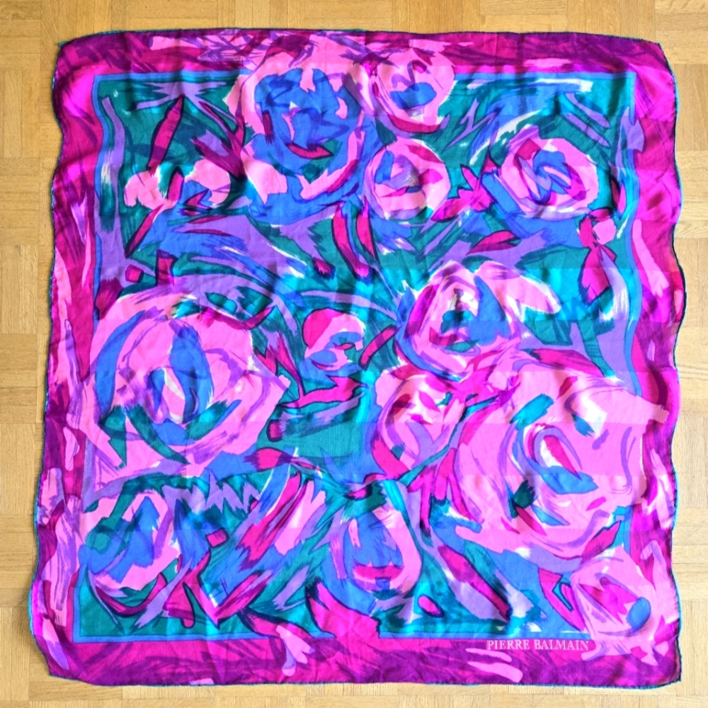 Vintage Balmain Silk Scarf